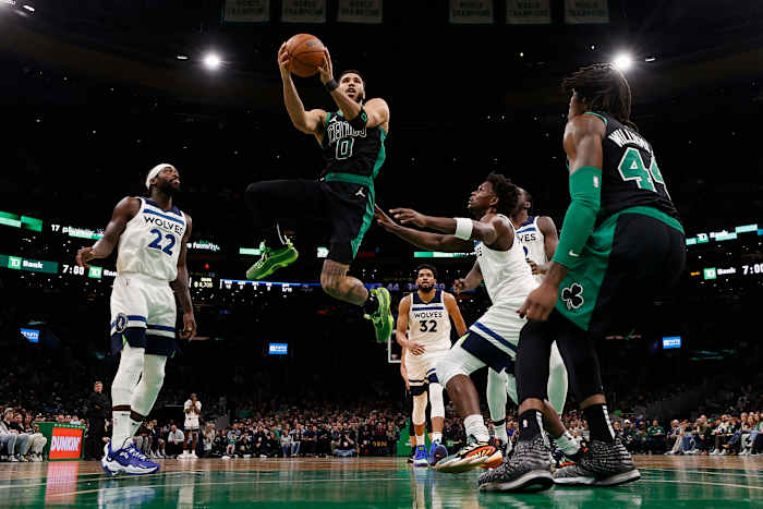 Boston Celtics forward Jayson Tatum, center Robert Williams
